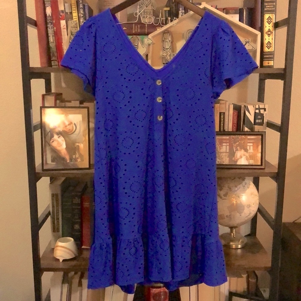 ModCloth Electric Blue Baby Doll Dress